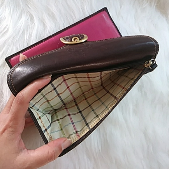 Coach Signature Bleeker in Fuchsia Leather wallet - Picture 6 of 8